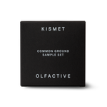 Black sample set box with 'Kismet' and 'Olfactive' text on a white background